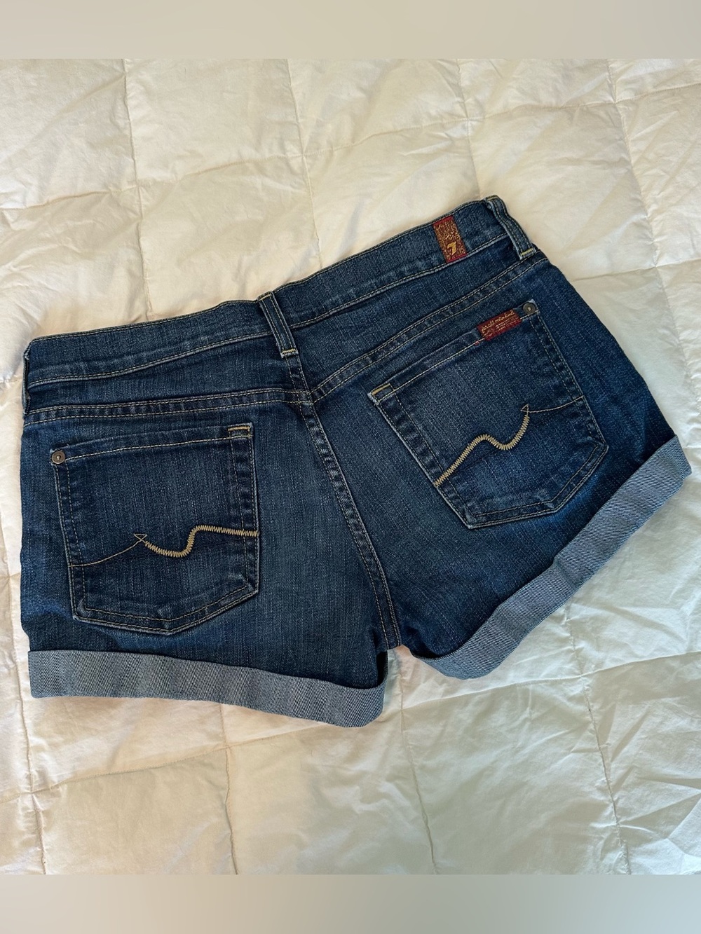 7 For All Mankind Low Rise Short Shorts